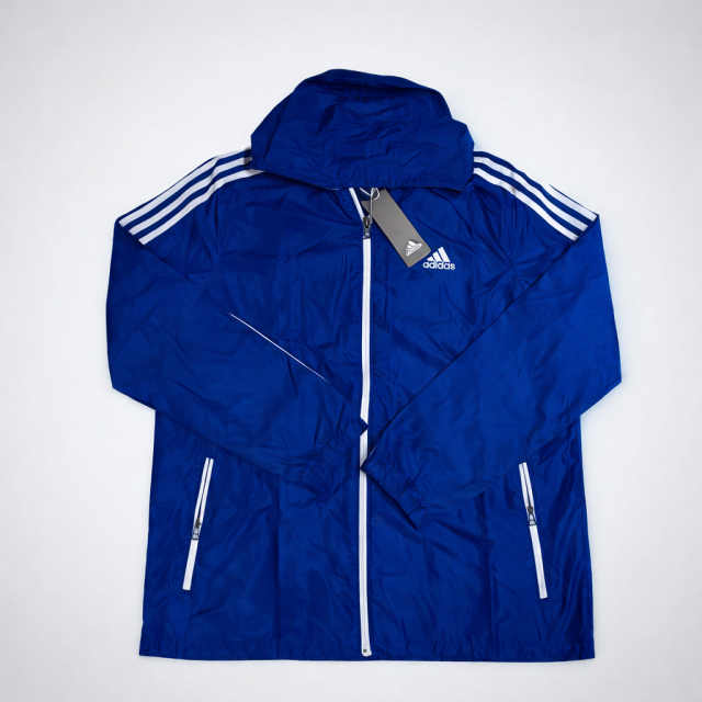 Adidas 三線連帽運動風衣外套 