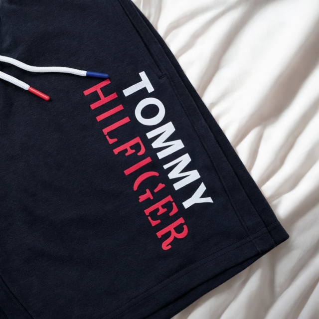 TOMMY HILFIGER 刺繡LOGO 棉質短褲