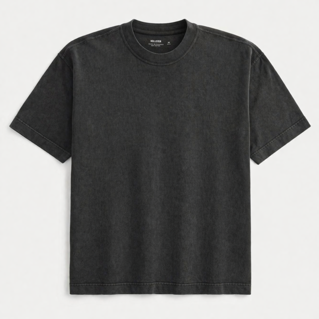 HOLLISTER Boxy Heavyweight 厚磅水洗短T