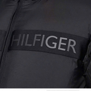 TOMMY HILFIGER 胸前大字LOGO連帽鋪棉外套