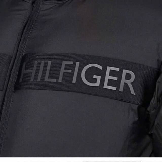 TOMMY HILFIGER 胸前大字LOGO連帽鋪棉外套