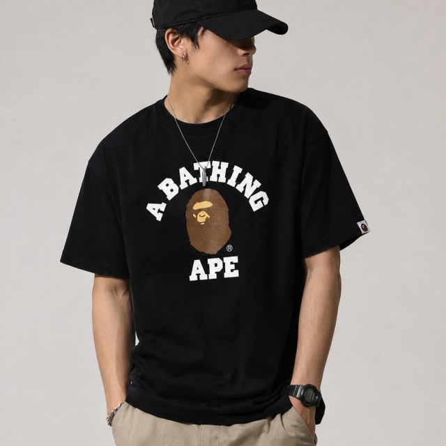 BAPE College Logo 短T｜A Bathing Ape 猿人頭T恤