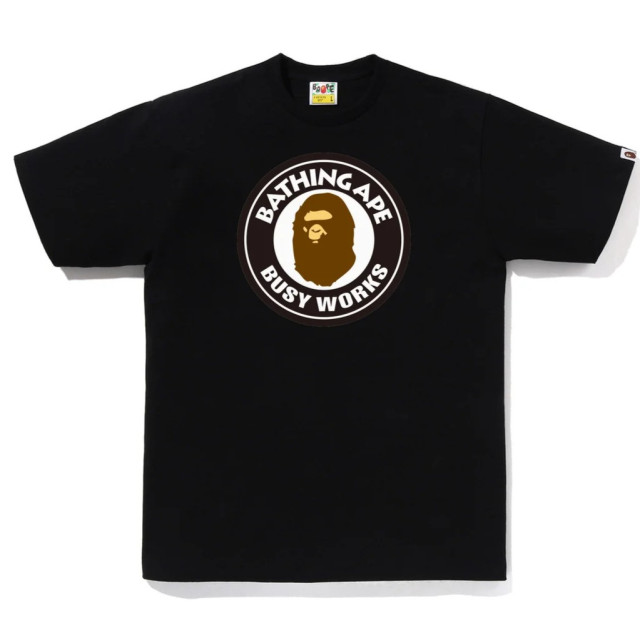 BAPE A BATHING APE BUSY WORKS 猿人頭圓形LOGO 短袖T恤