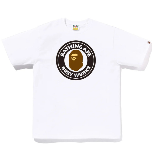 BAPE A BATHING APE BUSY WORKS 猿人頭圓形LOGO 短袖T恤
