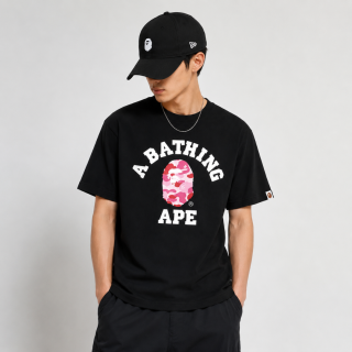 BAPE A BATHING APE 迷彩猿人頭短T