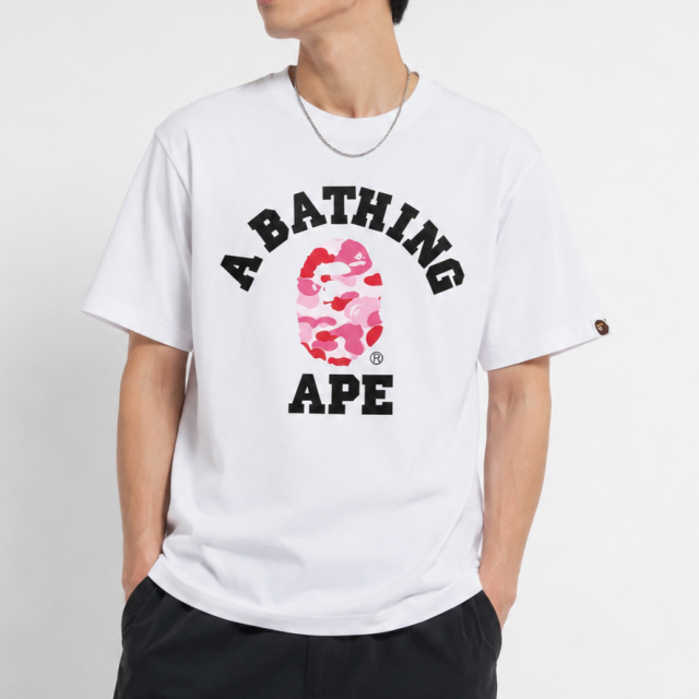 BAPE A BATHING APE 迷彩猿人頭短T
