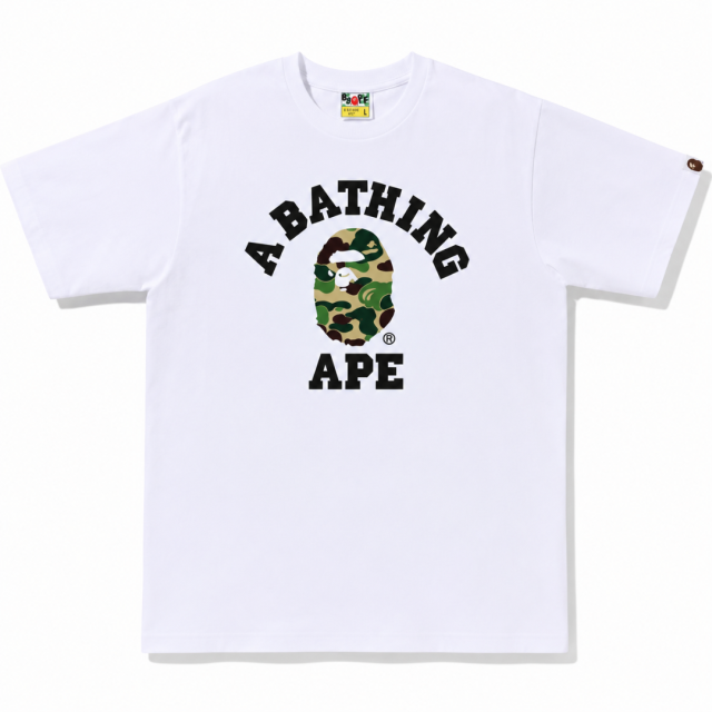 BAPE A BATHING APE 迷彩猿人頭短T