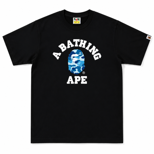BAPE A BATHING APE 迷彩猿人頭短T
