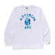 BAPE A BATHING APE 長袖T 藍迷彩猿人頭LOGO