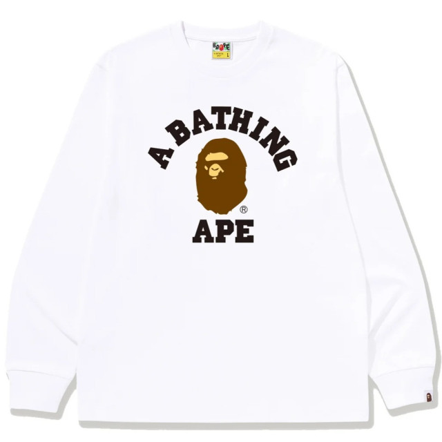 BAPE A Bathing Ape 猿人Logo 長袖T恤