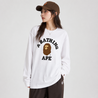 BAPE A Bathing Ape 猿人Logo 長袖T恤