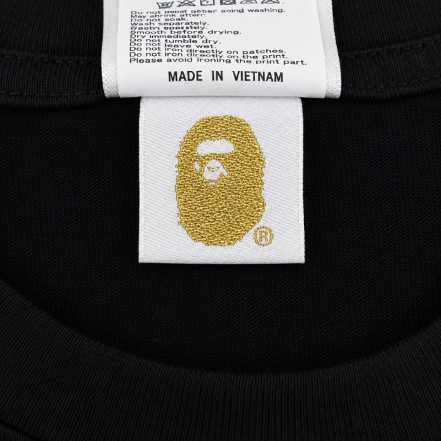 BAPE A Bathing Ape 猿人Logo 長袖T恤