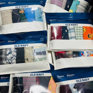 OLD NAVY 男士純棉平口內褲  (5入組) 隨機出貨