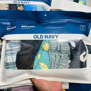 OLD NAVY 男士純棉平口內褲  (5入組) 隨機出貨