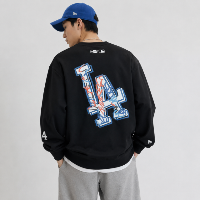 NEW ERA x MLB 聯名 洛杉磯道奇 LA 塗鴉大學T