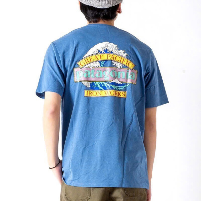 Patagonia Great Pacific Iron Works 浪花山脈 Logo 短T