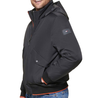 TOMMY HILFIGER 防風鋪棉隱藏帽外套