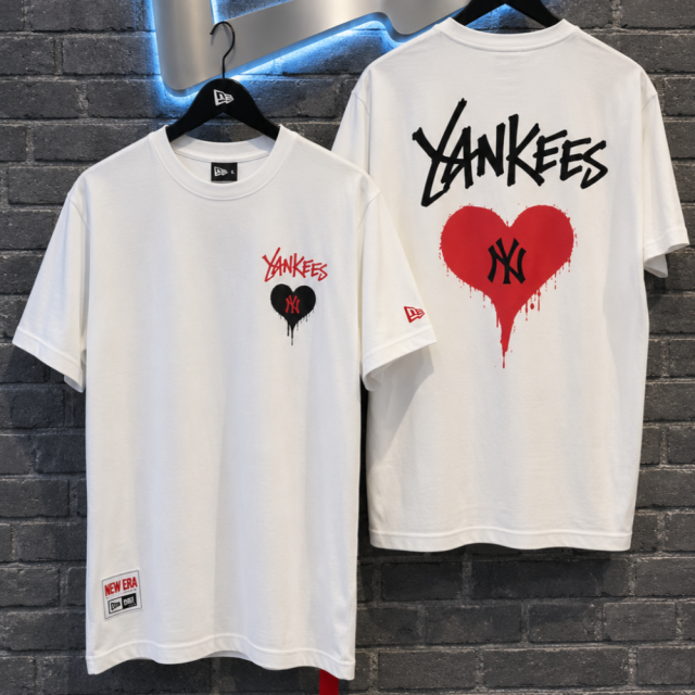 NEW ERA  NY  Yankees 愛心塗鴉短T