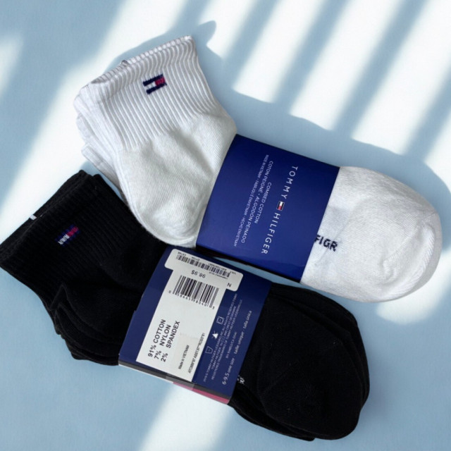 TOMMY HILFIGER 休閒素色船型襪 五雙組