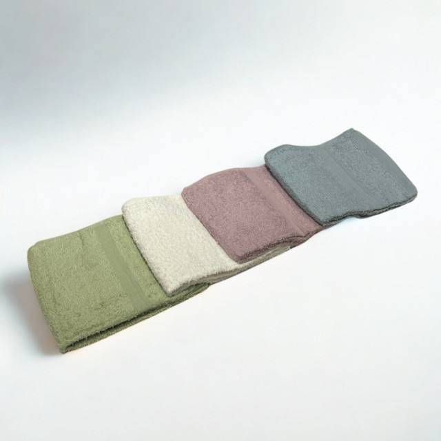 日系素色毛巾4入組