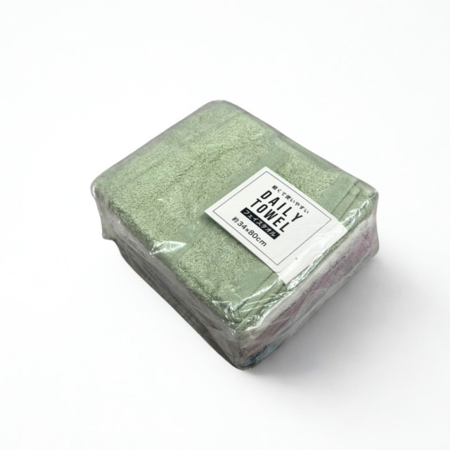 日系素色毛巾4入組