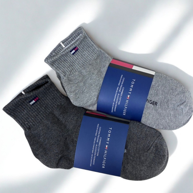 TOMMY HILFIGER 休閒素色船型襪 五雙組