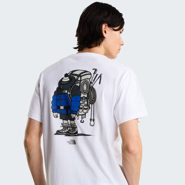 THE NORTH FACE 北臉 登山人 白色短T