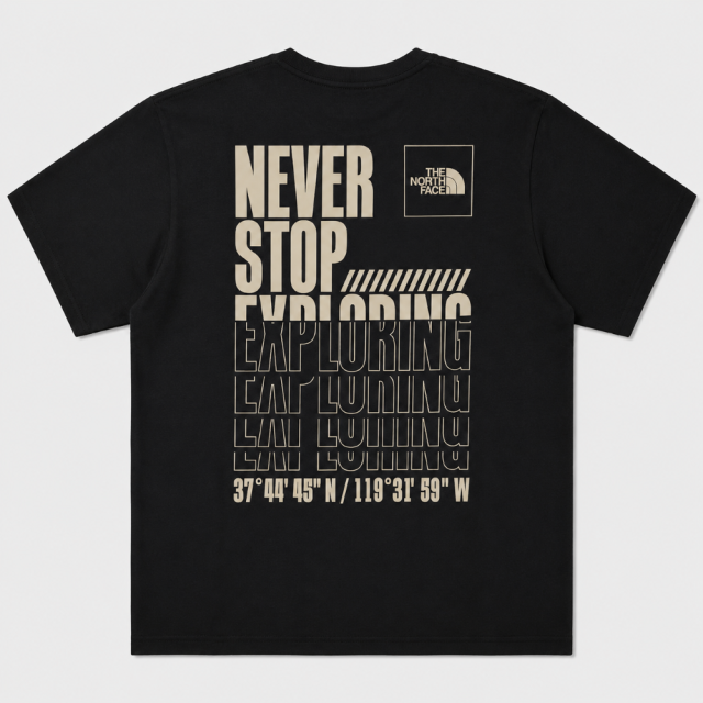 The North Face 北臉短T 經緯度  Never Stop Exploring