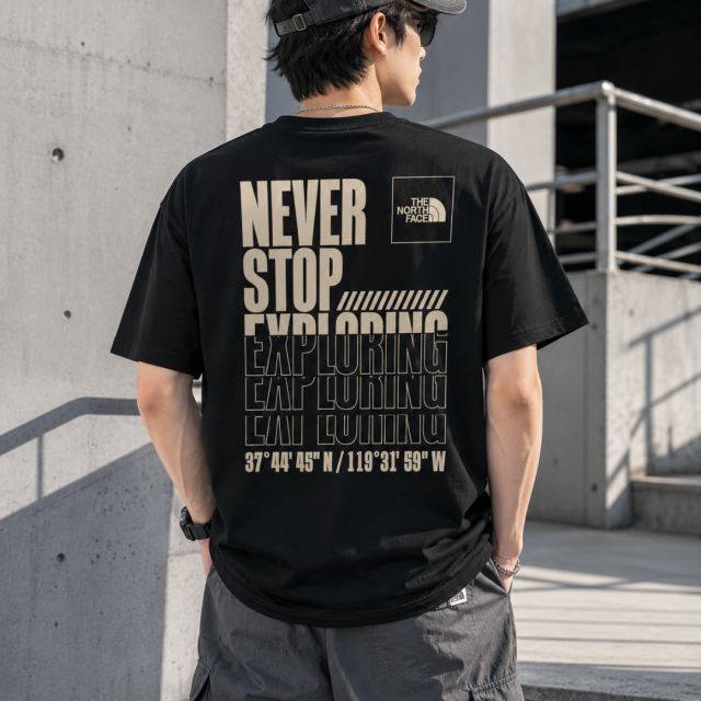 The North Face 北臉短T 經緯度  Never Stop Exploring