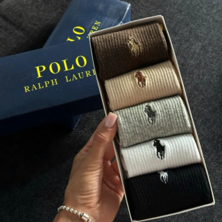 POLO刺繡小馬Logo 純棉踝襪 5雙入禮盒組
