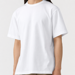 MUJI 無印良品 水洗粗織圓領短T