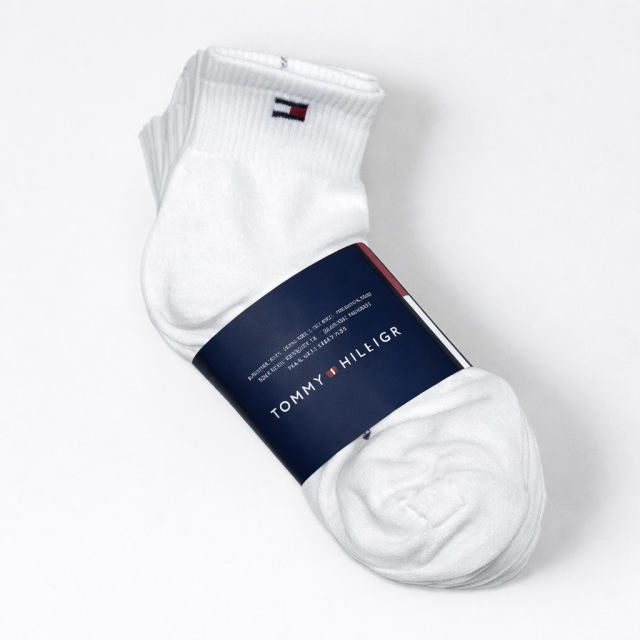 TOMMY HILFIGER 休閒素色船型襪 五雙組